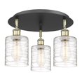 thumbnail image 3 of Innovations Lighting  Cobbleskill - 3 Light 17" Flush Mount Deco Swirl/Black Antique Brass, 3 of 5