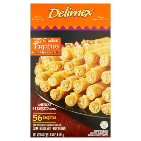 Delimex White Meat Chicken Taquitos, 56 pack, 56 oz - Walmart.com
