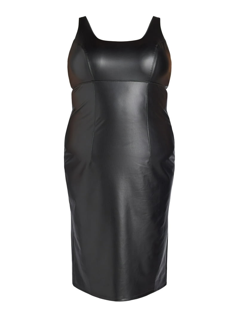 Sofia Jeans Women's and Women's Plus Size Faux Leather Dress, Below Knee Length, Sizes XS-5X - Walmart.com Sofia Jeans Women's and Women's Plus Size Faux Leather Dress, Below Knee Length, Sizes XS-5X - Walmart.com