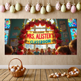 thumbnail image 5 of Colorful Rainbow Themed Banner with Floral Decorations Mrs Alisters Classroom Sign Backdrop Party Supplies for School Events Classroom Decorations Photography Props for Teacher Parties, 5 of 8