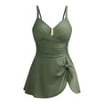 thumbnail image 7 of Ruimatai Women's One Piece Swimsuit Tummy Control Cutout Tie Side High Waisted V Neck Bathing Suit, 7 of 7