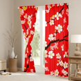 thumbnail image 3 of Castle Fairy Sakura Black Out Curtains,Black Red Sakura Curtains Pack of 2 (42x63 Each), 3 of 6