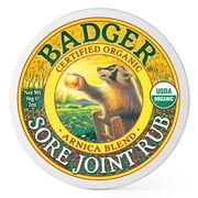 Badger - Sore Joint Rub, Arnica & Black Pepper, Organic Sore Joint Rub, Balm for Sore Joint & Arthritis, Warming Balm, Joint Pain Relief Balm, Warming Joint Rub