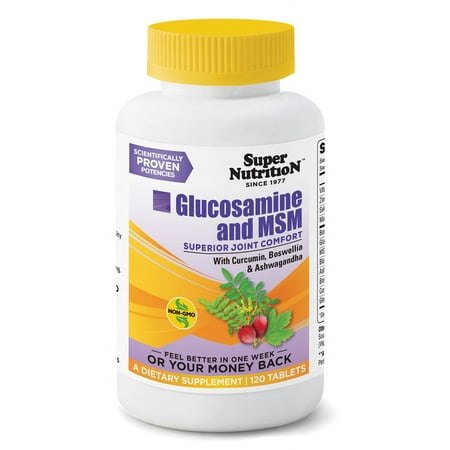 SuperNutrition Glucosamine and MSM Joint Comfort Tablets, 120 Ct