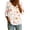 Orange, variant on DeHolifer Women's Shirts Floral Printed 3/4-Sleeve V-Neck Button Down Casual Loose Shirts Tops Green XL
