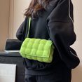 thumbnail image 4 of Bolsa de hombro casual para mujer Bolsa de embrague de moda con almohada acolchada simple (verde) Ndcxsfigh  Para Estrenar, 4 of 6