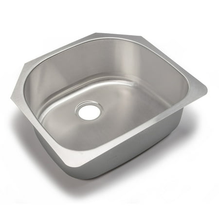 Collection Kitchen Sink - Your Sink Warehouse Designer Collection 23.75-inch 18-gauge Single Half-moon Bowl Kitchen Sink