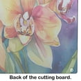 thumbnail image 2 of Orchids in Watercolor Glass Cutting Board Large 12 in x 15 in, 2 of 5