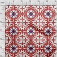 thumbnail image 3 of oneOone Polyester Spandex Red Fabric Asian Block Floral Sewing Material Print Fabric By The Yard 56 Inch Wide, 3 of 4