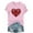 #154-Pink, variant on Xuyuer Valentine's Day Women's Graphic Cute Bow Tees Casual Print Round Neck T Shirt Summer Short Sleeve Trendy Tops Dressy Aesthetic T-Shirt Aesthetic Tee Tops Pink Bow Girly Tee