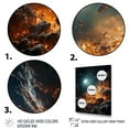 thumbnail image 3 of Designart "Planet Orange Space Asteroids II" Asteroids Floater Framed Canvas Art Print, 3 of 7