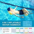 thumbnail image 6 of 3 Pack Premium Inflatable Aqua Portable Summer Water Hammock Bed, Chair, Lounger Float for Adults, 3 x Yellow, 6 of 6