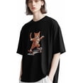 thumbnail image 3 of Mens T-Shirts,Skateboard Cat Short Sleeve T Shirts for Men Crew Neck Tees,Loose Fit Casual Men's T-Shirts for Teens Boys, 3 of 8