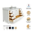 thumbnail image 3 of Ariel Cambridge 61 In. Single Oval Sink Vanity With Carrara White Marble 0.75 In Countertop In White, 3 of 10
