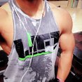 thumbnail image 6 of Men Workout Gym Tank Top Fitness Bodybuilding Stringer Muscle Cut Sleeveless T Shirt Casual Summer Beach Pullover Tee (Gray, XX-Large), 6 of 7