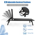 thumbnail image 4 of Patiojoy 2PC Patio Chaise Lounger with 6-Postion Adjustable Backrest and Breathable Fabric Black, 4 of 9