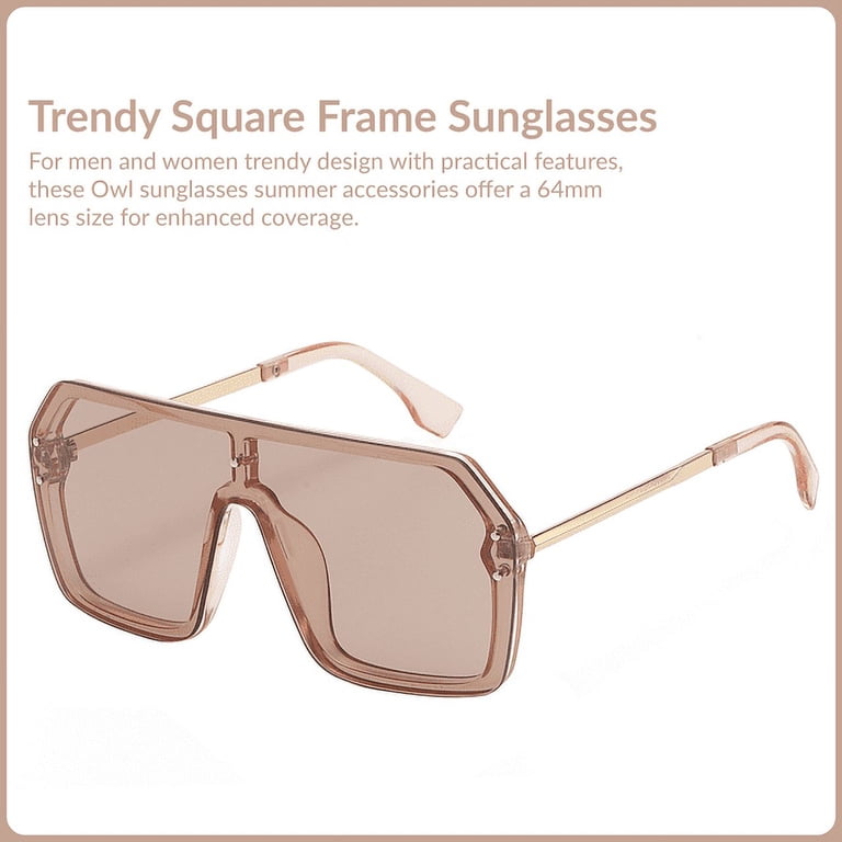 Oversized Mirrored Square Sunglasses UV400 Flat Top Driving Shades Amazon.com: FEISEDY Polarized Sunglasses for Men, Oversized  main image 2