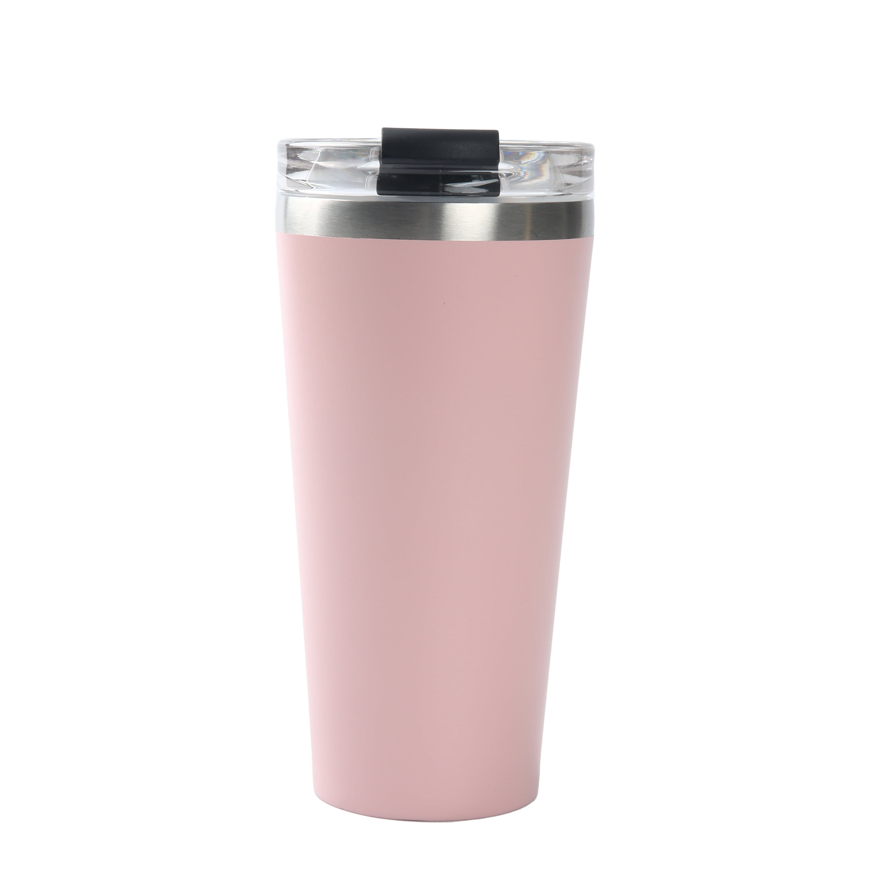 Double Wall Vacuum Insulated Stainless Steel Slim Tumbler with Straw 20 fl.  oz, Pink and Blue