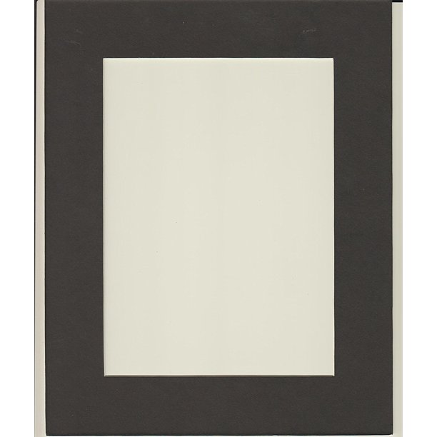 16x20 Black Picture Mats Mattes Matting with White Core Bevel Cut for