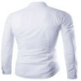 thumbnail image 2 of Men‘s Formal Long Sleeve Button Up Shirt Slim Tops M-XXXL, 2 of 8