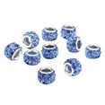 thumbnail image 4 of Rongfmy 10pcs European Spacer Beads Rhinestone Bracelet Jewelry Findings Blue, 4 of 9