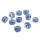 thumbnail image 4 of 10 cuentas de aleación con espaciador de diamantes de imitación de agujero grande, 10 x 8 mm, cadena de bricolaje Azul, 4 of 9
