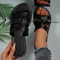 thumbnail image 3 of Women’s Open-Toe Hollow Flat Sandals, Comfortable Casual Slippers for Summer Beach & Outdoor Fashion, 37, 3 of 6