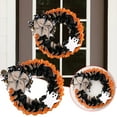 thumbnail image 1 of Candy Wreath Christmas Welcome Dog Sign for Front Door Modern Christmas Decorations Wreath Window Decoration Festival Linen Bow Wreath Door Hanging Atmosphere Props, 1 of 3