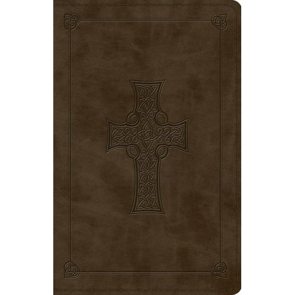 Large Print Value Thinline Bible-ESV-Cross Design, (Hardcover)