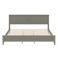 thumbnail image 4 of BEBPILOO Modern Gray Solid Wood King Platform Bed, 4 of 12