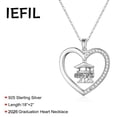 thumbnail image 6 of Iefil S925 Sterling Silver Birthstone Heart Pendant Necklace for Women, Dainty Graduation Gifts 2026, CZ Fine Jewelry, 6 of 7