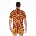 thumbnail image 2 of Thai Winding Vines Pattern Short Sleeve Men'S Rompers Casual Summer Jumpsuits Outfit, 2 of 4