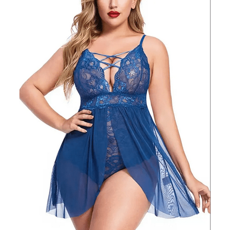 

Sexy Lingerie For Women Deep V Halter Lingerie Teddy Bodysuit Lace Babydoll Women S Lingerie Sleep & Lounge Sex Nightgown for Women Sex Gift For Husband