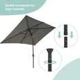 thumbnail image 4 of ACEGOSES 10x7ft Aluminum Frame Outdoor Patio Shade Market Rectangle Umbrellas with a Crank and Sturdy Ribs,Gary, 4 of 9