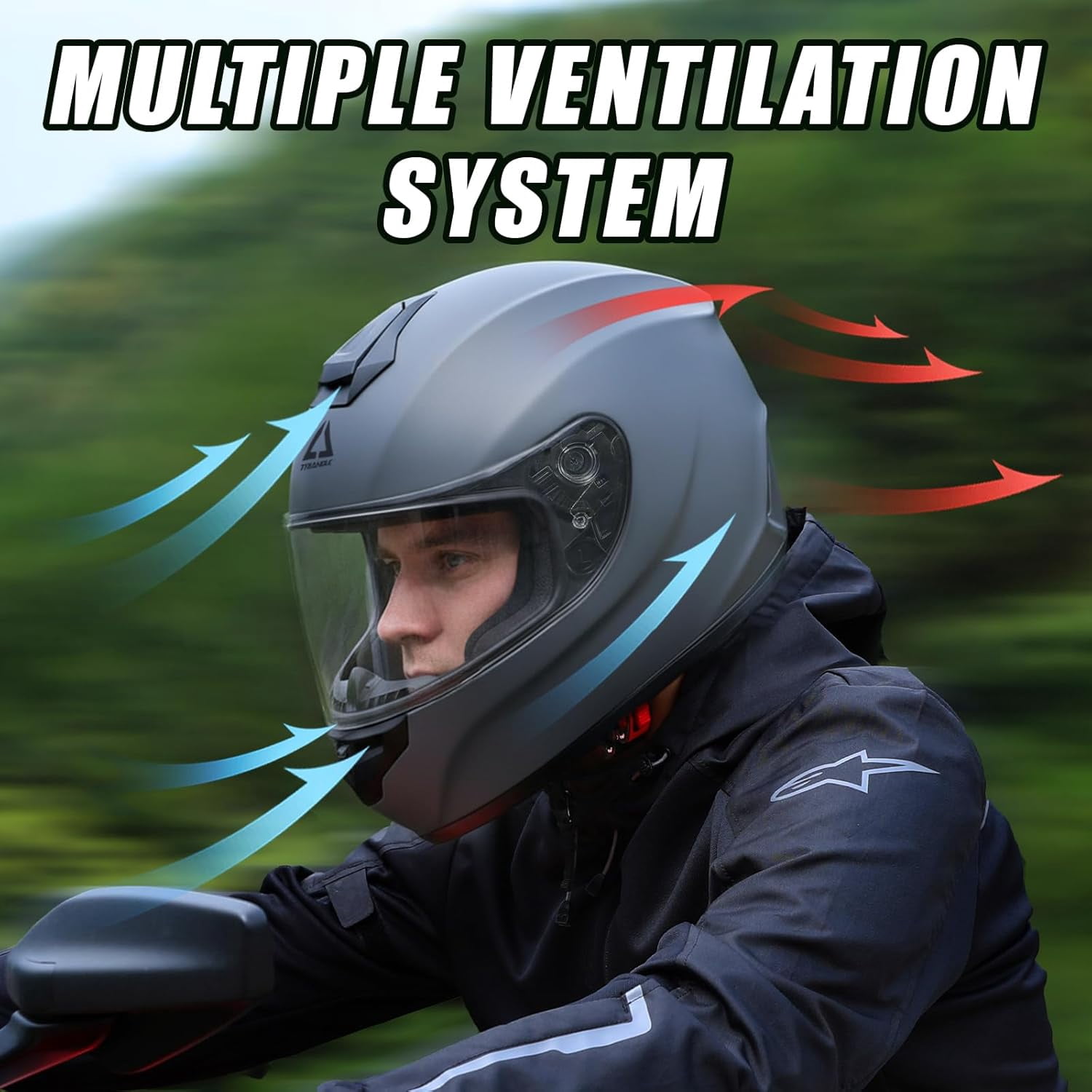 Motorcycle Helmets Full Face Motorcycle Helmet for Men & Women with Tinted and Clear Visor Meet Dot Approved