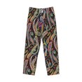 thumbnail image 5 of Balery Watercolor Romantic Paisley print Men's Pajama Pants,Ultra Lightweight Pjs,Lounge Pant-Small, 5 of 9