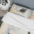 thumbnail image 4 of Designart 'têtes de Cheval Noir et Blanc - Ensemble Housse de Couette pour Animaux, 4 of 4