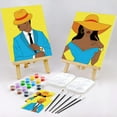 VOCHIC Canvas Painting Kit Couples Paint Party Kits Pre Drawn Canvas