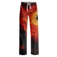 thumbnail image 4 of Pajama Pants Women Halloween Ghost Face Print Soft Stretch Drawstring Comfy, 4 of 5