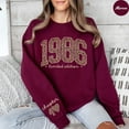 thumbnail image 4 of 1986 Retro Birthday Sweatshirt, Leopard 40th Birthday Gifts for Women, Christmas Gift for Mom Fourtieth Sweater Born, Gift for Her, 4 of 5
