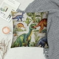 thumbnail image 2 of Nawypu Throw Pillow Case Cute Dinosaurs Watercolor Square Cushion Cover Standard Pillowcase for Men Women Kids Home Decorative Sofa Armchair Bedroom Livingroom, 2 of 5