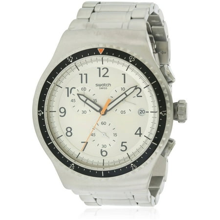 Swatch Minimalis Tic Chronograph Stainless Steel Men's Watch, YOS453G