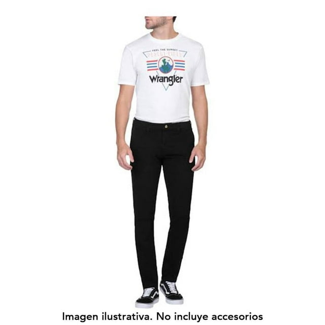Jeans Wrangler para Hombre, Casual Fit Liso Negro Talla 30