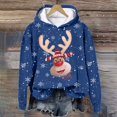 thumbnail image 6 of Futezty Christmas Sweatshirts for Women Novelty Funny Santa Xmas Tree Graphic Pullover Tops Loose Casual Fleece Shirts, 6 of 6