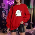 thumbnail image 2 of Vedolay Comfort Sweatshirts Women's Half Zip Sweatshirts Cropped Hoodies Pullover Sweaters Fall Winter,Red S, 2 of 3