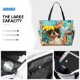 thumbnail image 3 of Daiia Funny Swimming Chihuahua Beach Travel Bag - Water-Resistant Beach Bag, Lightweight Tote with 7 Pockets for Women and Men - Gym,Pool,Camping,Reusable Grocery Bag, 3 of 7