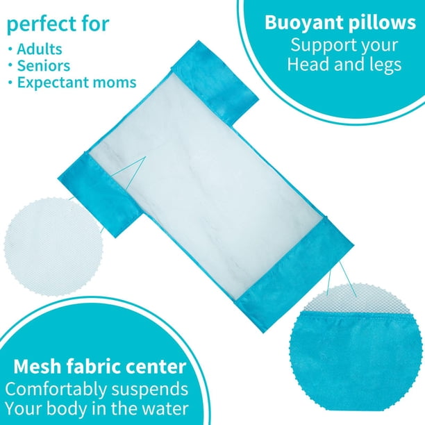 Silla de red de agua para nadar, ideal para relajarse, balsa de piscina portátil para adultos y niños