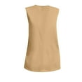 thumbnail image 5 of Breezora Womens Sleeveless Waistcoat Slim Fit Elegant Layering Piece for Office Casual Wear XXL Size Khaki, 5 of 5