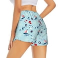 thumbnail image 3 of Goofa Sailboats Anchors Printed Women 2 in 1 Running Shorts,Quick Dry Athletic Workout Shorts,High Waisted Athletic Shorts with Liner Pockets-Small, 3 of 9