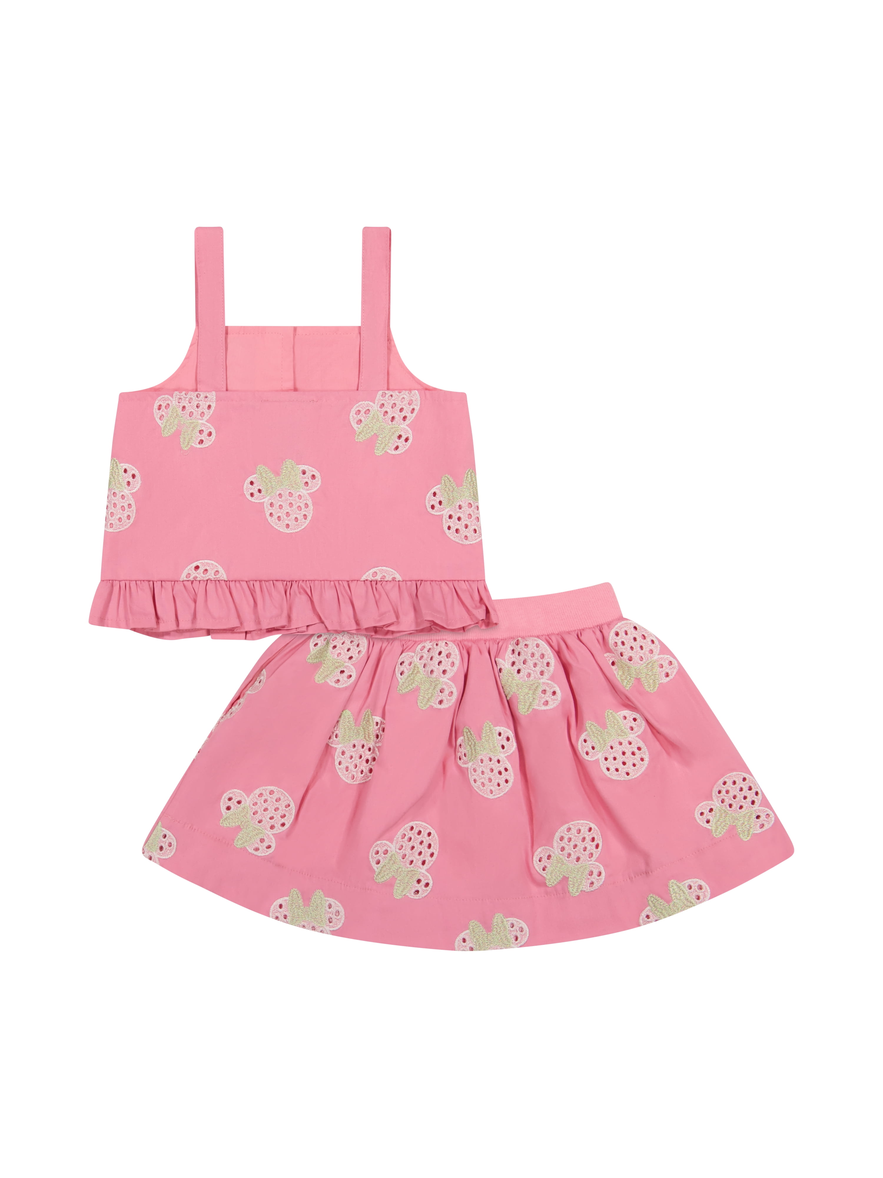Minnie Mouse Toddler Girl 2 Piece Eyelet Skirt Set, Sizes 12 Months-5T